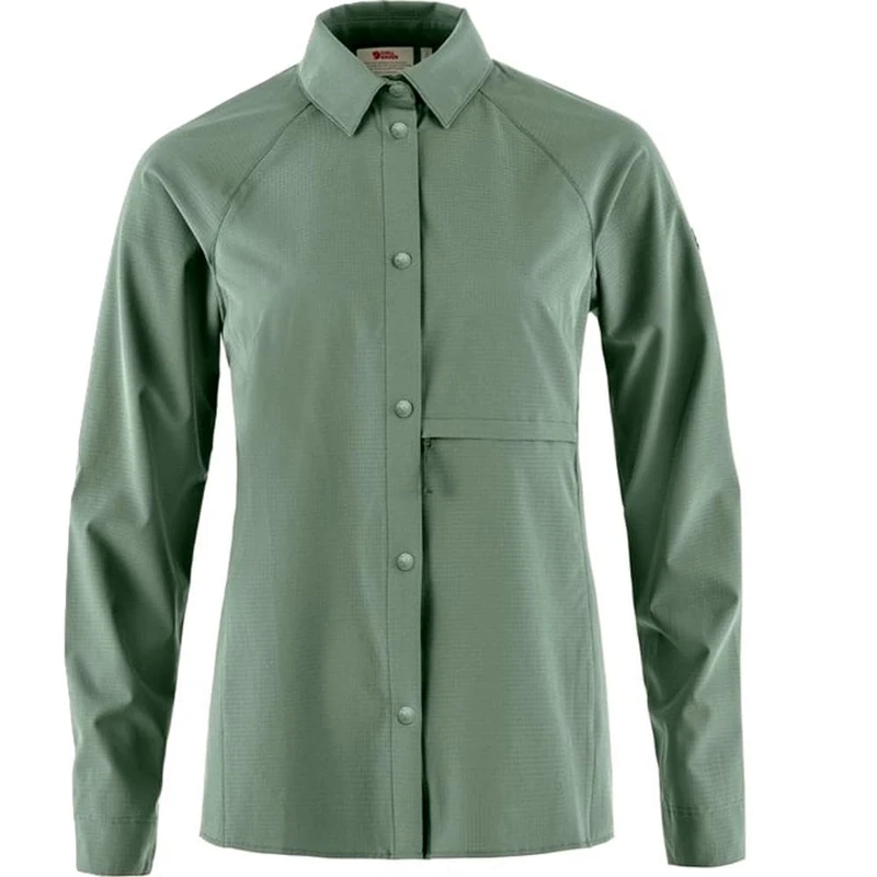 Fjallraven 14600151-614 Abisko Trekking Shirt W Shirt Women's Patina Green Size M