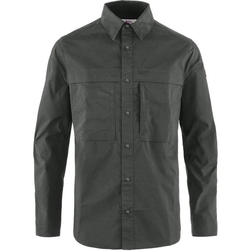 Fjallraven 12600194-030 Abisko Trail Shirt LS M Shirt Men's Dark Grey Size XXL