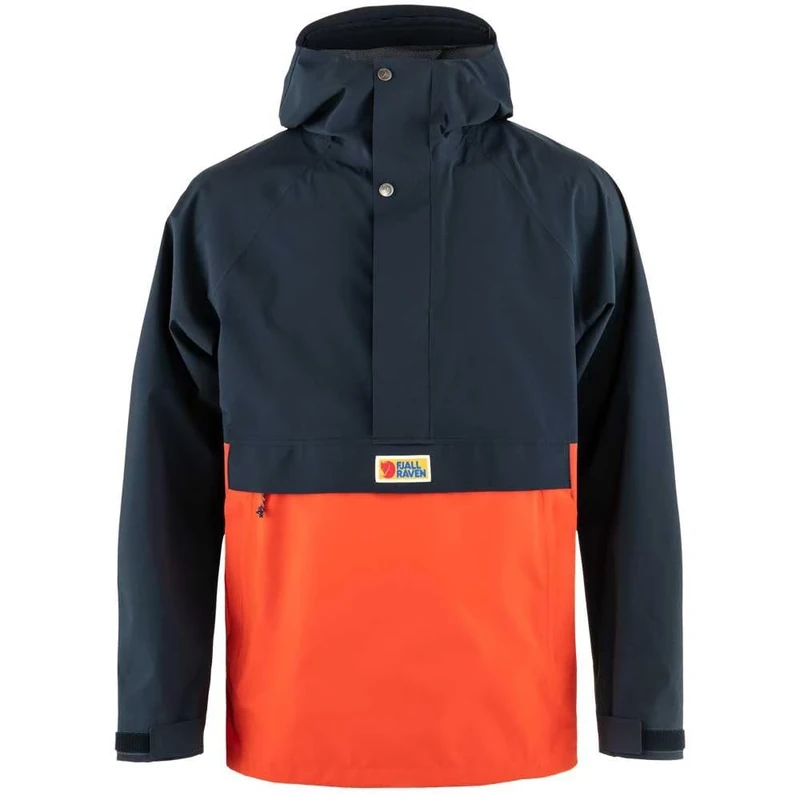 Fjallraven 86688-555-214 Vardag Hydratic Anorak M Jacket Men's Dark Navy-Flame Orange Size XXL