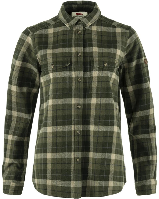 Fjallraven Women's Värmland Heavy Flannel Shirt W, Green-deep Forest, M