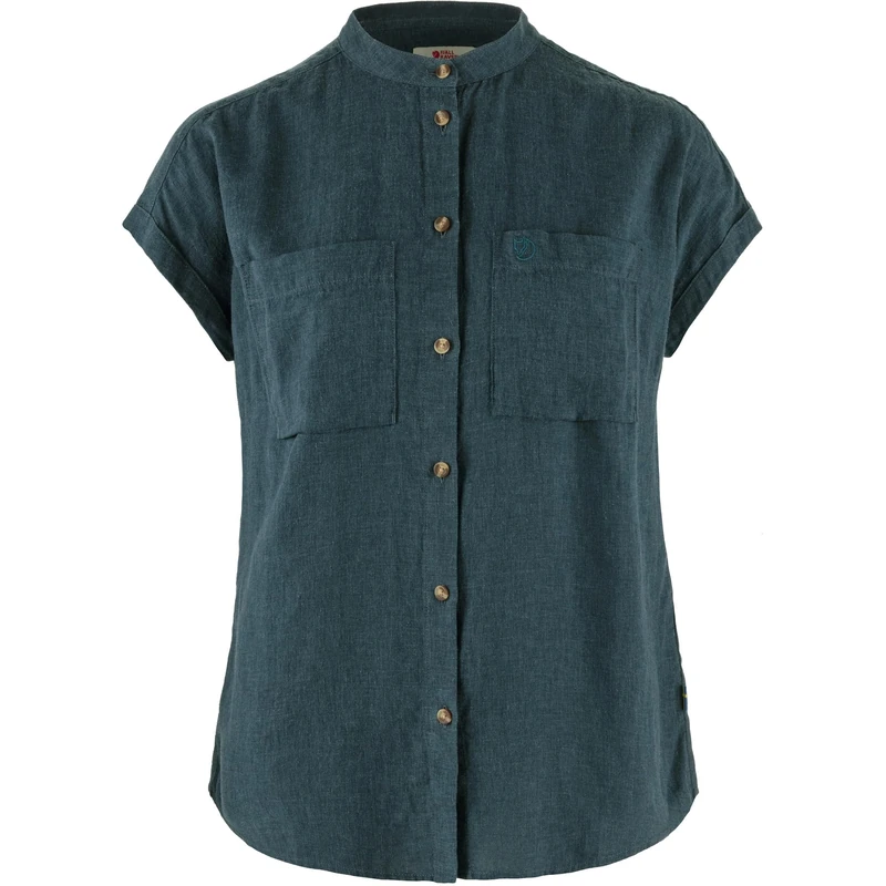Fjallraven 14600160-570 Övik Hemp Shirt SS W Shirt Women's Mountain Blue Size S