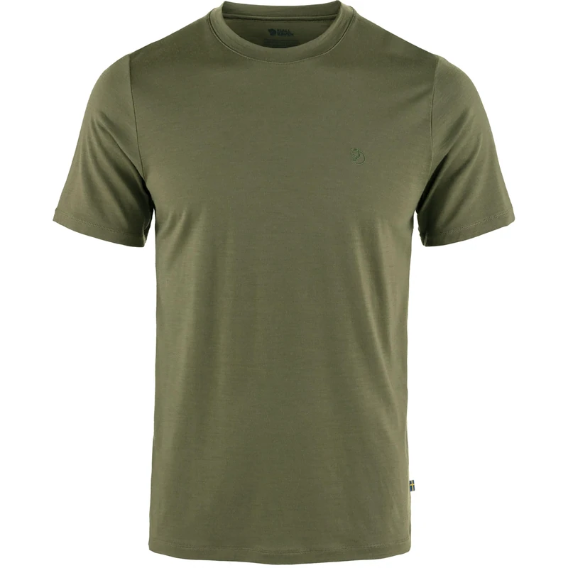 Fjallraven 87193-625 Abisko Wool SS M T-Shirt Men's Laurel Green Size L