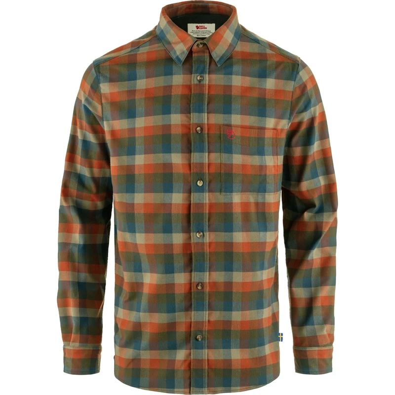 Fjallraven 12600195-625-215 Lappland Stretch Flannel Shirt M Shirt Men's Laurel Green-Autumn Leaf Size L