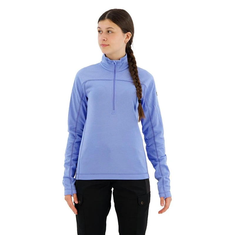 Fjallraven 87141-537 Abisko Lite Fleece Half Zip W Sweatshirt Women's Ultramarine Size XXS