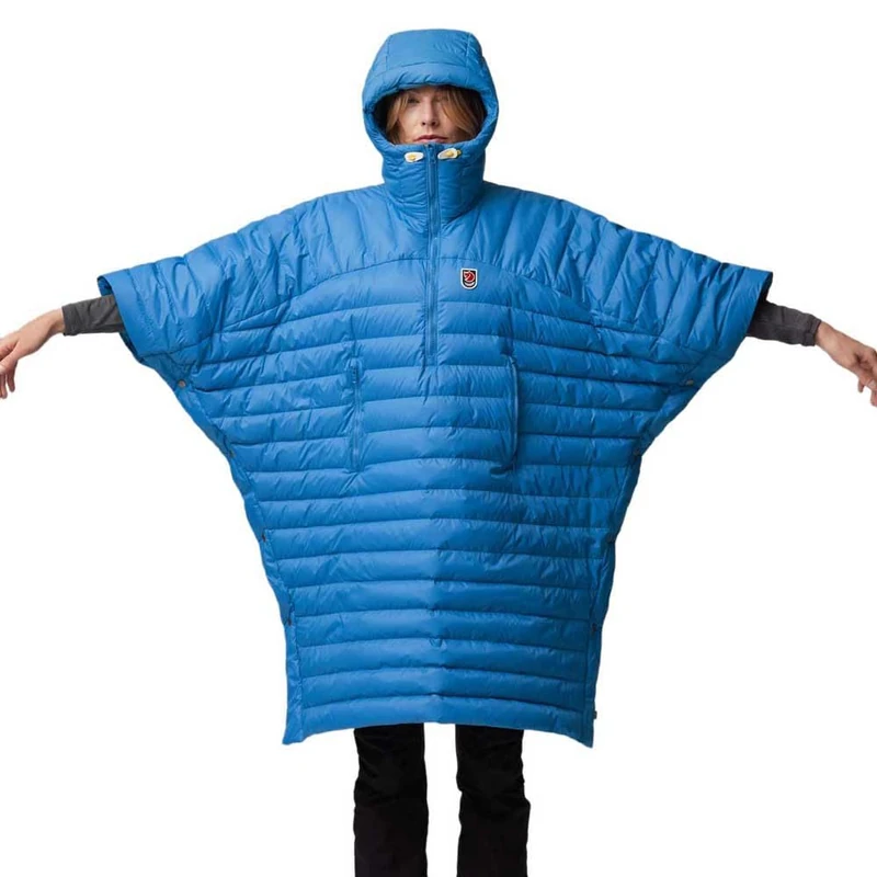 Fjallraven 86477-525 Expedition Down Poncho/Expedition Down Poncho W Poncho Women's UN Blue Size L/XL - Image 1