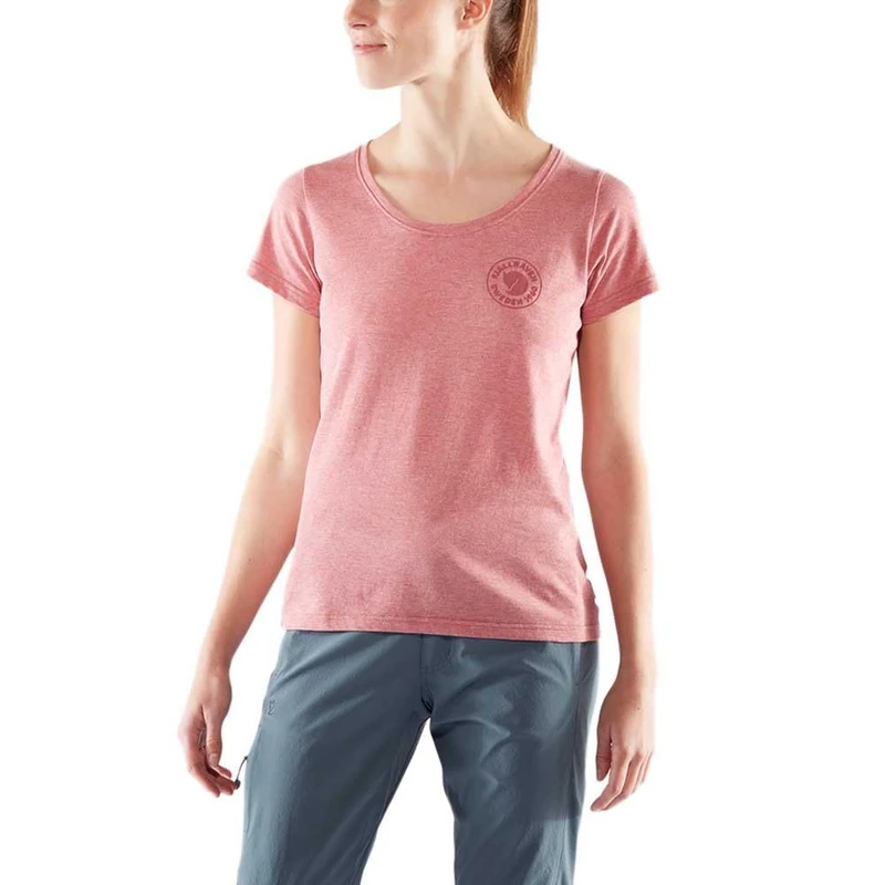 Fjallraven 83513-300 1960 Logo T-Shirt W T-Shirt Women's Dusty Rose Size XS