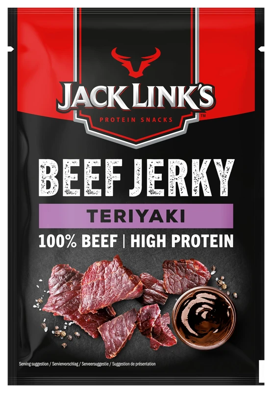 Jack Link's Beef Jerky Teriyaki - 12-Pack (12 x 60g) Protein Snack