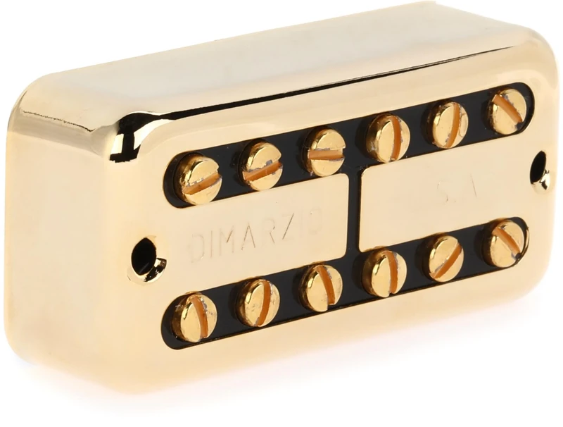 DiMarzio® New’Tron™, Neck Pickup, Standard Spaced, Gold Cover, Black Insert