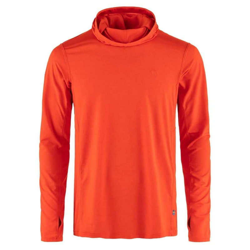 Fjallraven 87199-214 Abisko Sun-Hoodie M T-Shirt Men's Flame Orange Size M