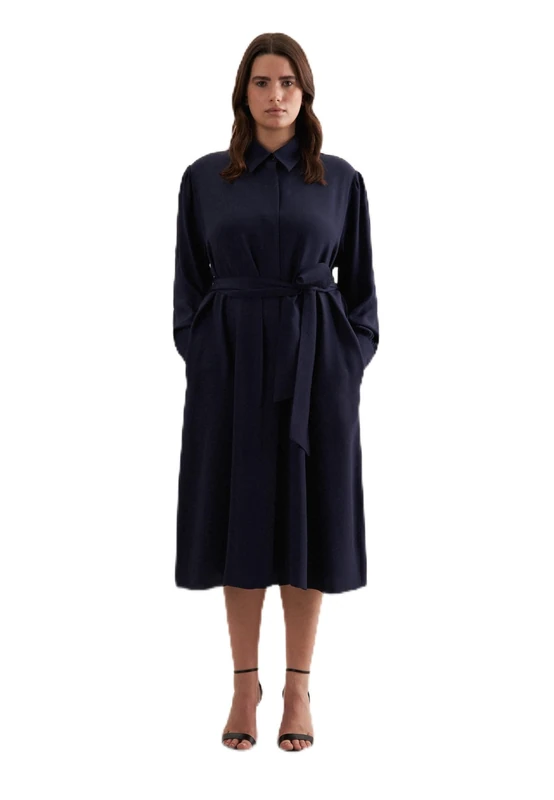 Seidensticker Women's Blouse Dress, Blue, 22 UK