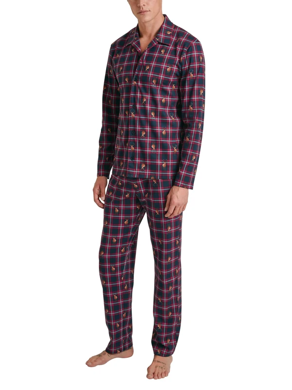 CALIDA Men's Family & Friends Pajama Set, Dark Sapphire, 52-54