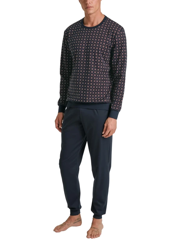 CALIDA Men's Relax Comfy Pajama Set, Dark Sapphire, 58-60 - Image 1