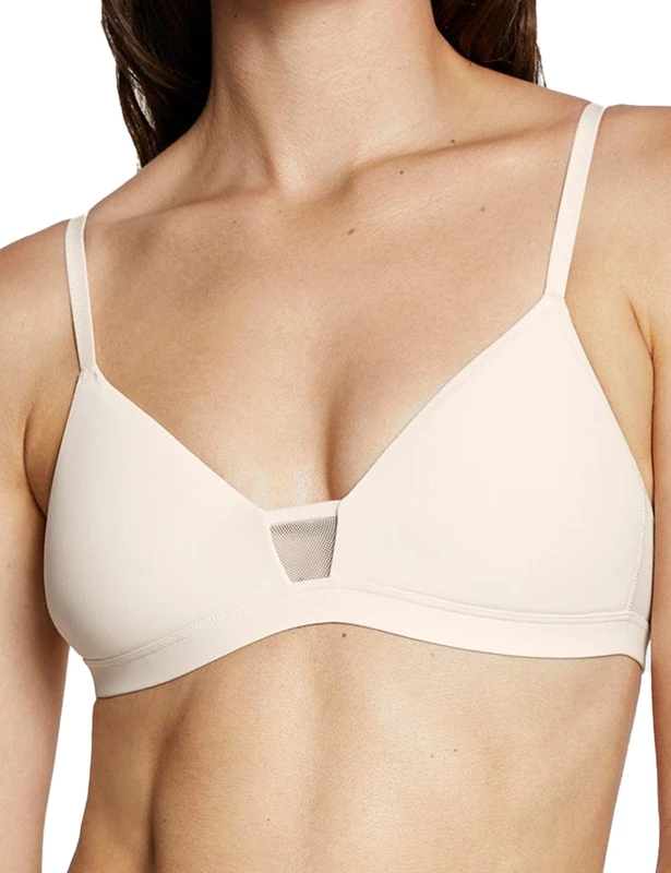 Pepper Wireless Bra | Feelgood Wirefree T-Shirt Bras for Women, Comfy Bras, Convertible Straps for Racerback, (XXS-XL), Ecru, S