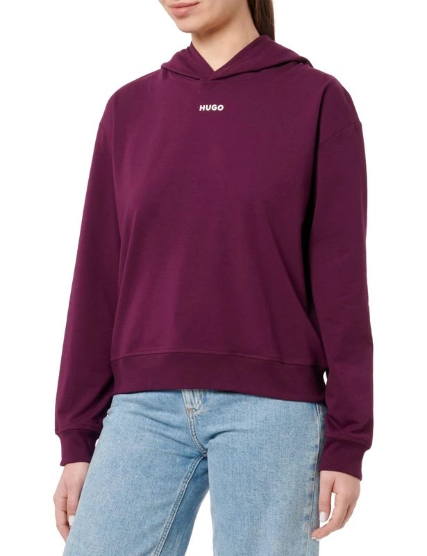 HUGO Women's SHUFFLE_HOODIE Loungew_Sweatshirt, Medium Purple511,