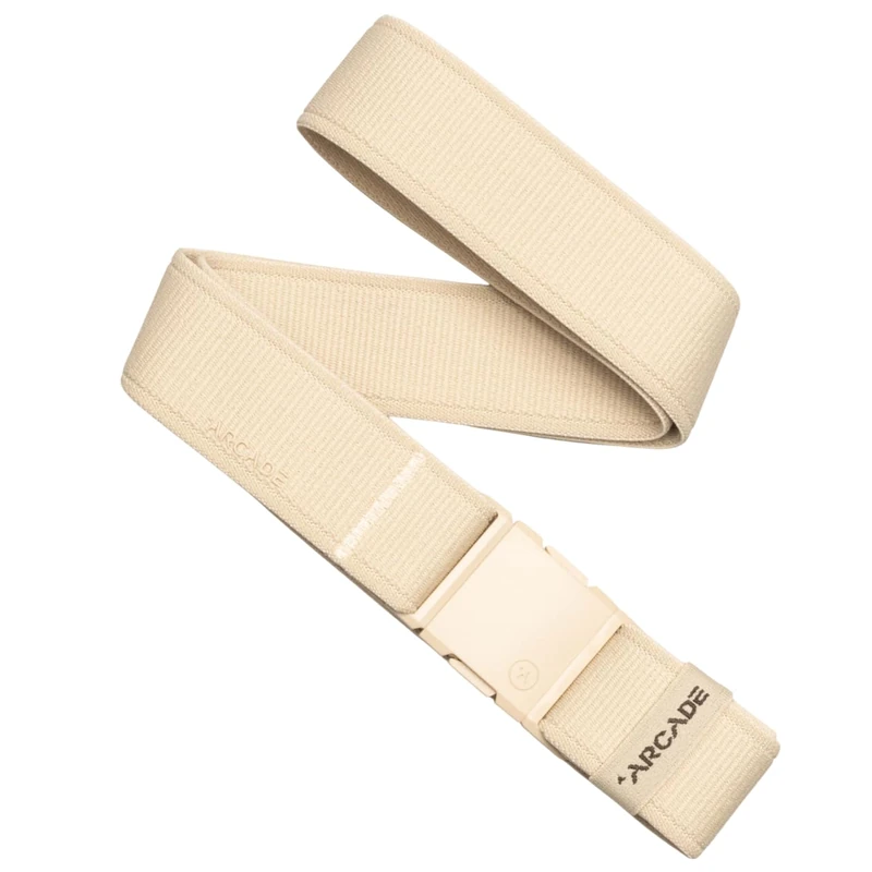 Arcade Belt Atlas A2 Elastic Stretch Belt: Heavy Duty Elastic Webbing, Non-Metal Travel Friendly Buckle - Khaki, One Size