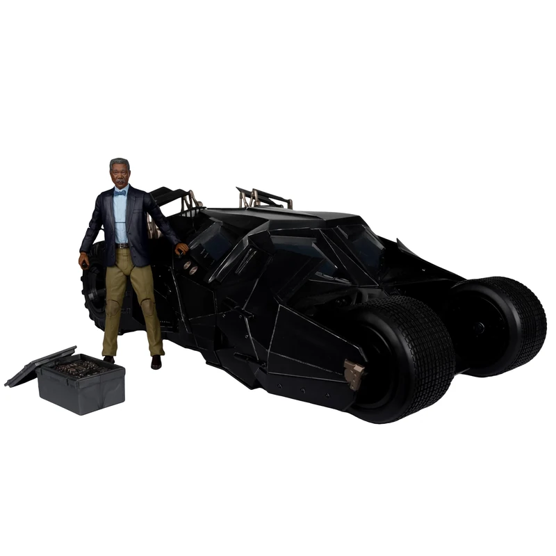 McFarlane DC Multiverse 7" Scale Vehicles - Tumbler with Lucius Fox (The Dark Knight) Gold Label, Includes Action Figure and Accessories