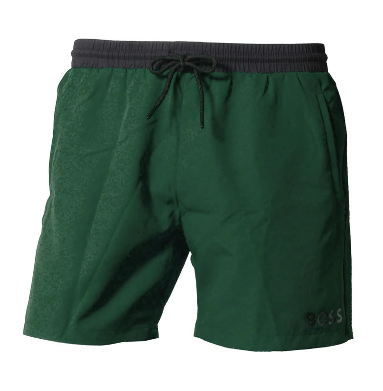 BOSS Men's Starfish Swim_Short, Open Green385,