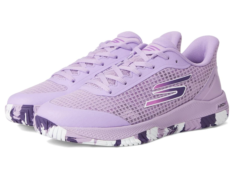 Skechers Women's Go Train Arch Fit Viper Court Pro-Pickleball Sneaker, Lavender, 5.5 UK