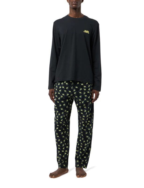 HUGO Men's Cinema Long Set Pyjama_Set, Black3, M - Image 1