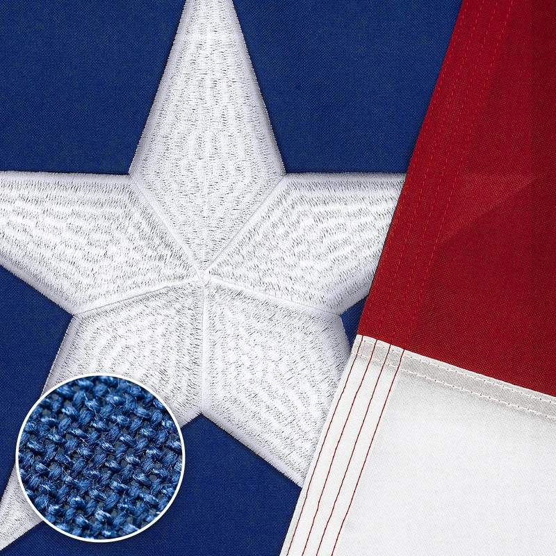 Texas Flag 4x6 Ft TearProof Series for Outside, Made in USA, Longest Lasting, Super Tough Fade Resistant Spun Polyester, High Wind TX Outdoor Flags Embroidered Stars, Sewn Stripes, Brass Grommets