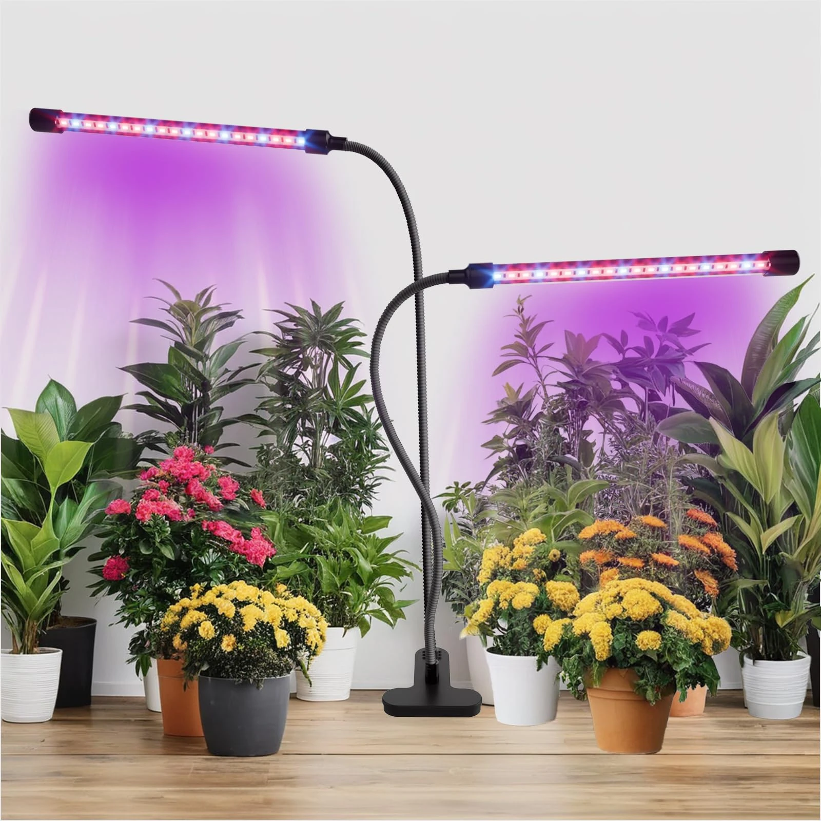 Uonekamo Uv Light for Plants,Grow Lights for Indoor Plants Full Spectrum,10 Brightness Levels,Auto On Off Timer 3/9/12Hrs, Dimmable & 3-Color Changing, Simulation of Sunlight