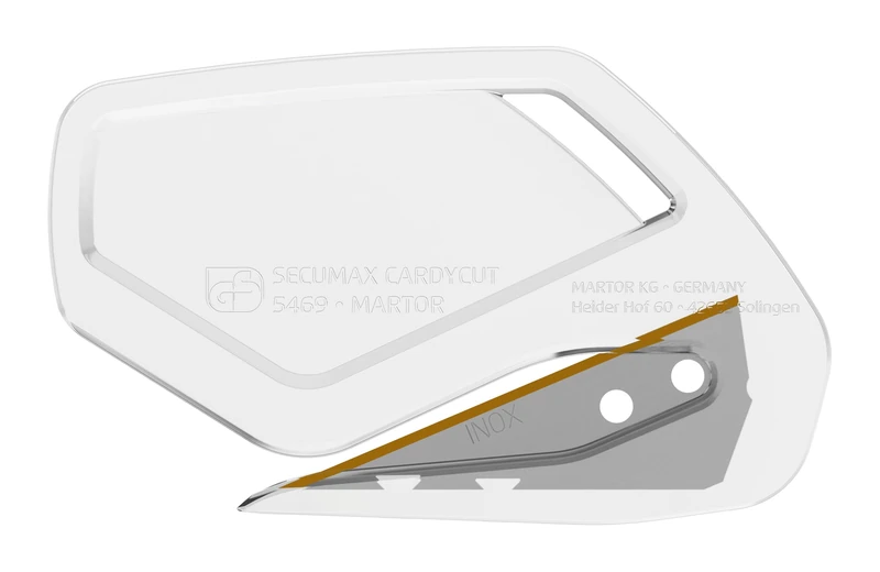 MARTOR 100 x Safety Knife, Concealed Blade, SECUMAX CARDYCUT, Professional Cutters, Lightweight, Plastic, Right & Left Hander