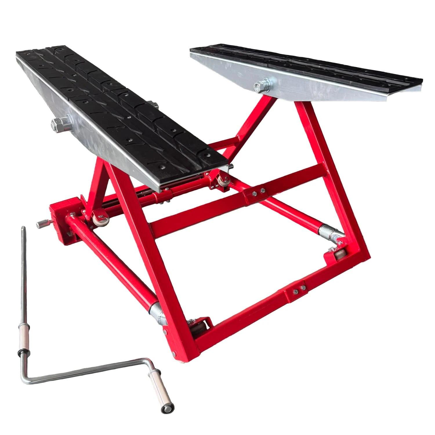 KATSU Tools 1500kg Portable Pivot Car Lift Tilting Adjustable Car Lifter Jack, Lifting Height 150 to 585mm, 3 Adjustable Width Settings (775mm/1130mm/1530mm) 161142