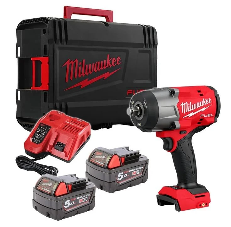 Milwaukee M18FHIW2F12-502X 18v Fuel 1/2" High Torque Impact Wrench with Friction Ring Kit **NEW GEN**