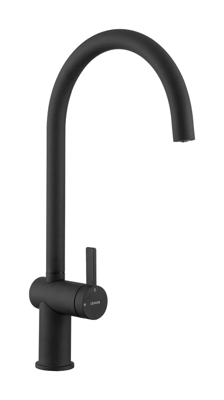 Leisure TAQSTONESLBL/AQUASTONE Single Lever TAP Black Kitchen