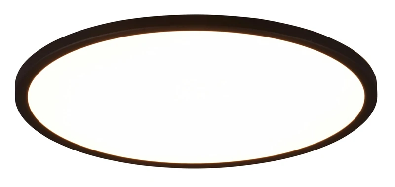 RL Reality LED Aureo R64371932 Ceiling Light, Matte Black Plastic, with 30 Watt LED, Colour Changing, Remote Control