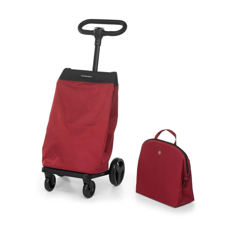 Foppapedretti Shopping Trolley, Aluminium Polyester, red, 46 lt