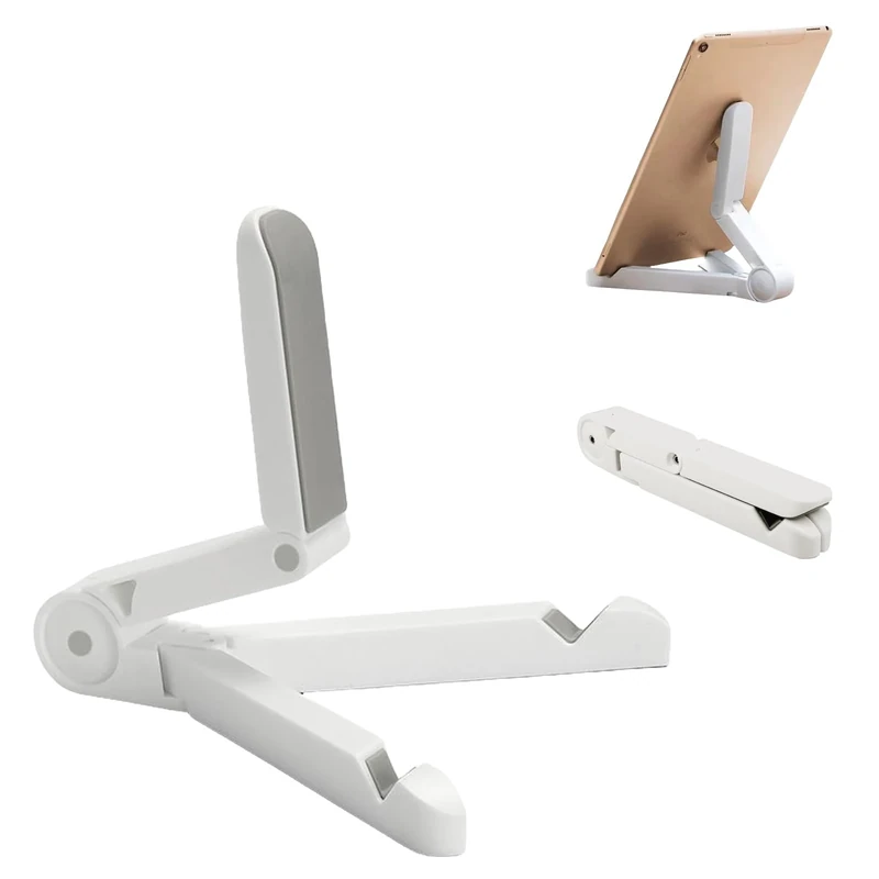 BAOWUABJ Tablet Stand - Portable iPad & Kindle Fire Holder White