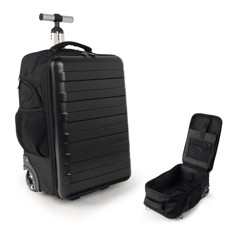 Temilla Multi-Useful Carry-On Luggage Fit 17.3 Inch Laptop Airline Approved with Wheels，Travel Suitcase Backpack with Wheels That can be Pulled and Carried for Overnight Bag and Business，19Inch, - Image 1