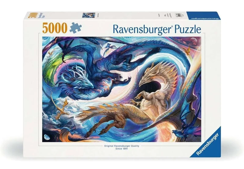 Ravensburger 12000813 - Dragon Day and Night - 5000 pieces jigsaw puzzle – Puzzle for adults and kids age 14 years up, fantasy jigsaw