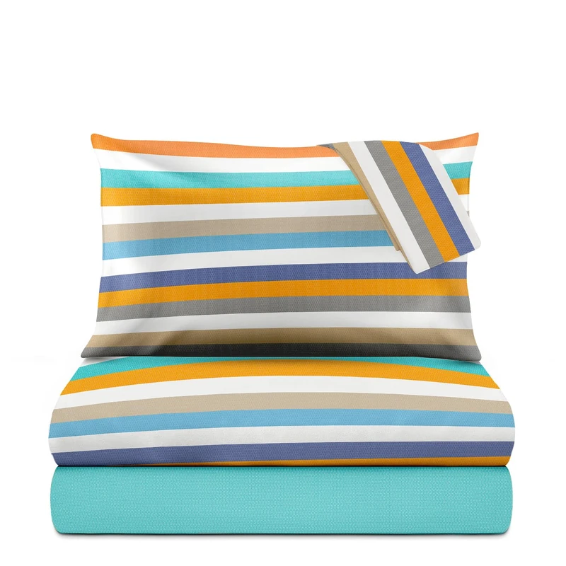 Le vie del cotone, Canberra Bedding Set for Double Bed in Pure Cotton - Image 1