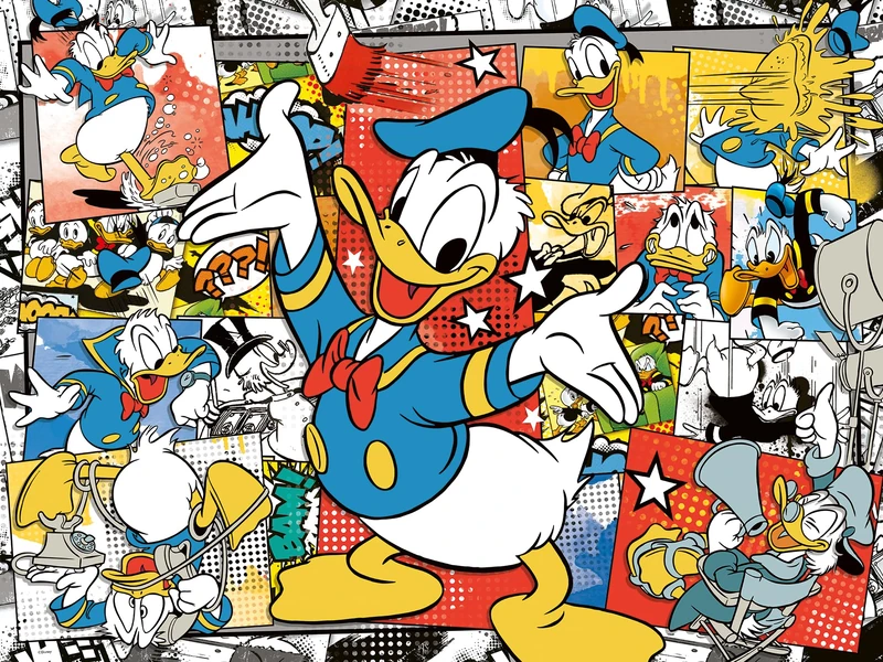 Ravensburger 12001220 - AT Donald Duck - 1500 pieces jigsaw puzzle – Puzzle for adults and kids age 14 years up, disney jigsaw, disney gifts