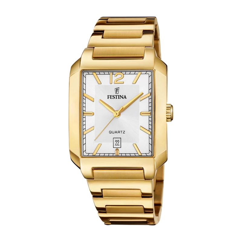 Festina Mens Gold PVD-Plated Steel Watch with Steel Bracelet F20678/2