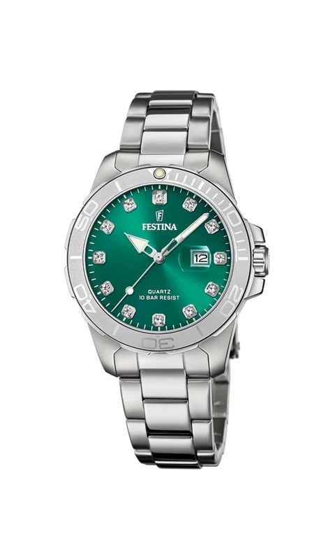 Festina Ladies Steel Watch with Zirconia Sets and Steel Bracelet F20503/7