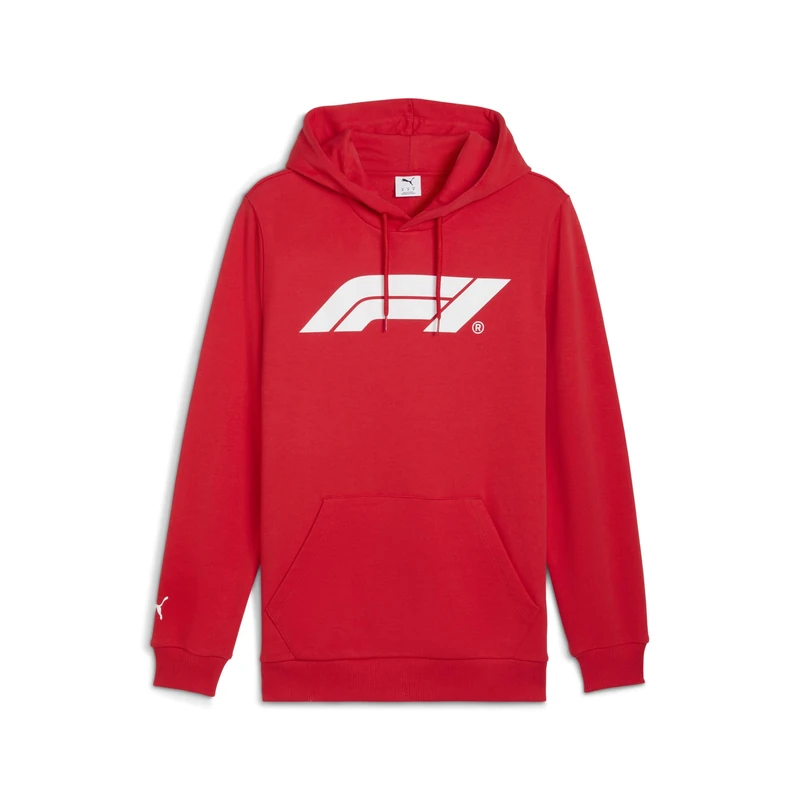 PUMA F1 ESS Logo Hoodie, Pop Red, XXL