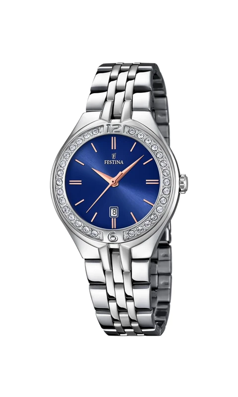 Festina Ladies Watch with Zirconia Sets and Stainless Steel Bracelet F16867/5