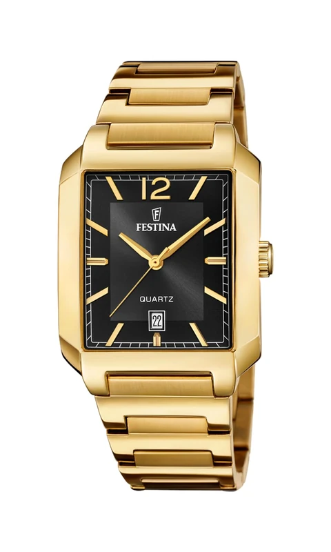 Festina Mens Gold PVD-Plated Steel Watch with Steel Bracelet F20678/4