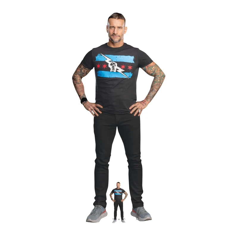 Star Cutouts SC4406 WWE CM Punk Iconic Return Lifesize Cardboard Cutout – Wrestling Party Decoration, Event Display & Collector Gift