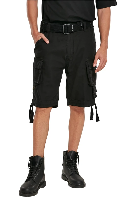Build your Brand Men's Cargo Shorts, Black, 5XL