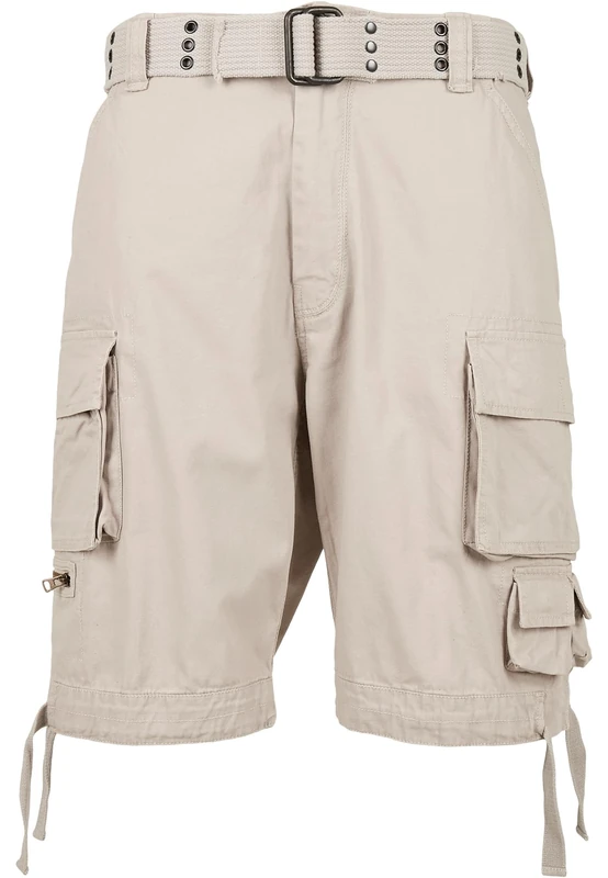 Build your Brand Men's Cargo Shorts, White (Old White), 4XL