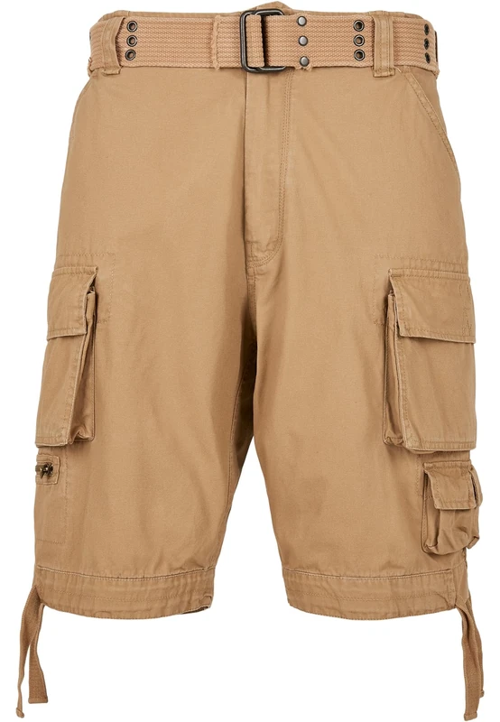 Build your Brand Men's Cargo Shorts, Beige, 5XL