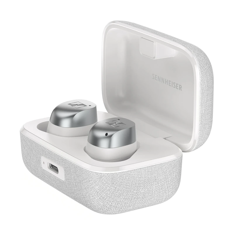 Sennheiser MOMENTUM True Wireless 4 Smart Wireless Bluetooth Earbuds, Crystal-Clear Sound, Noise Cancelling Earbuds, Comfortable Design, Up to 30 HR Playtime, Adaptive ANC, Auracast - Silver