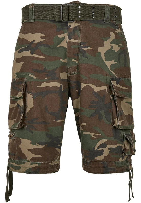 Build your Brand Men's Cargo Shorts, Woodland, 5XL