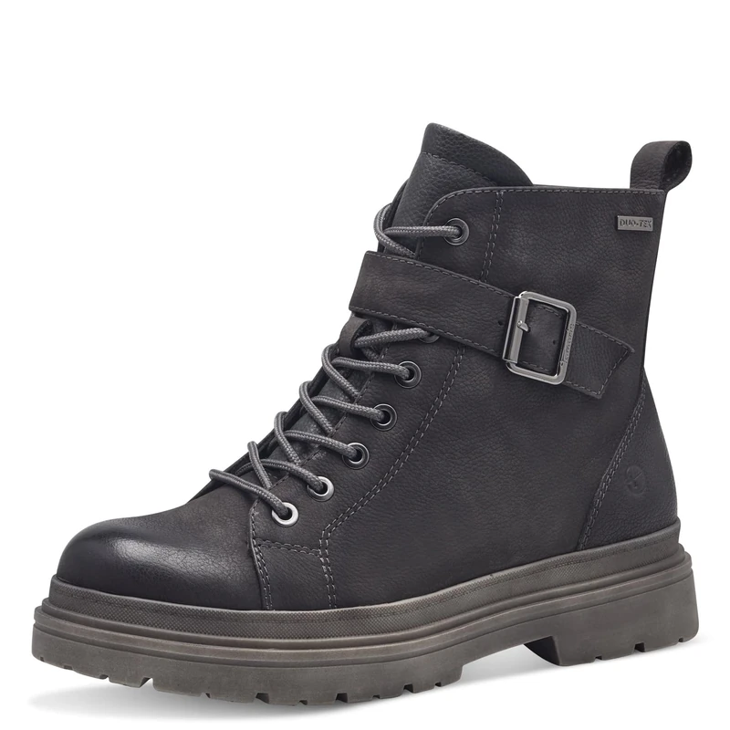 Tamaris Comfort Women’s Winter Lace-Up Ankle Boots Lined Water-Repellent, Anthracite, 5 UK