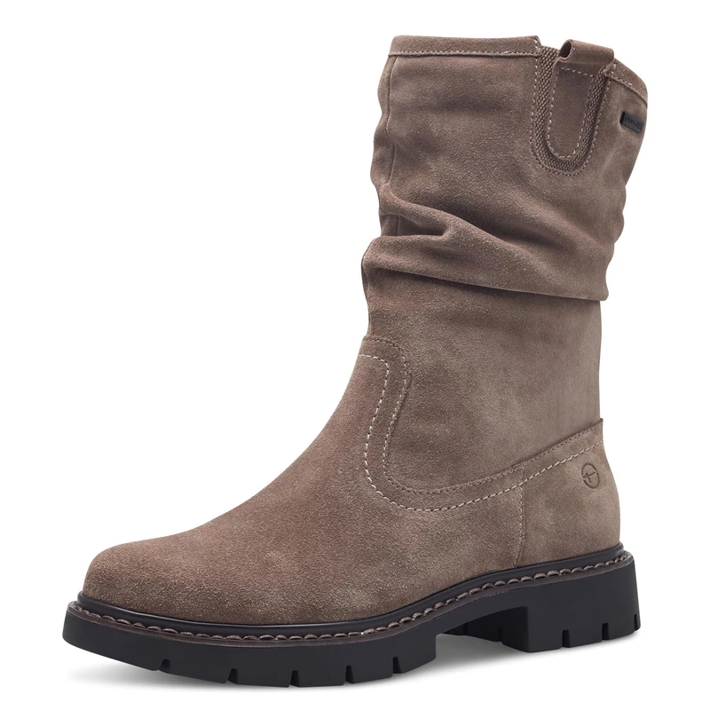 Tamaris Comfort Women’s Winter Boots Flat Leather Water-Repellent, Pepper Suede, 4 UK - Image 1