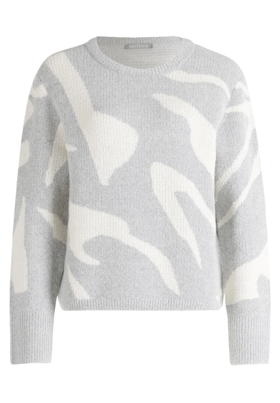 Betty & Co Women's Jumper, Grey/Cream, UK 20